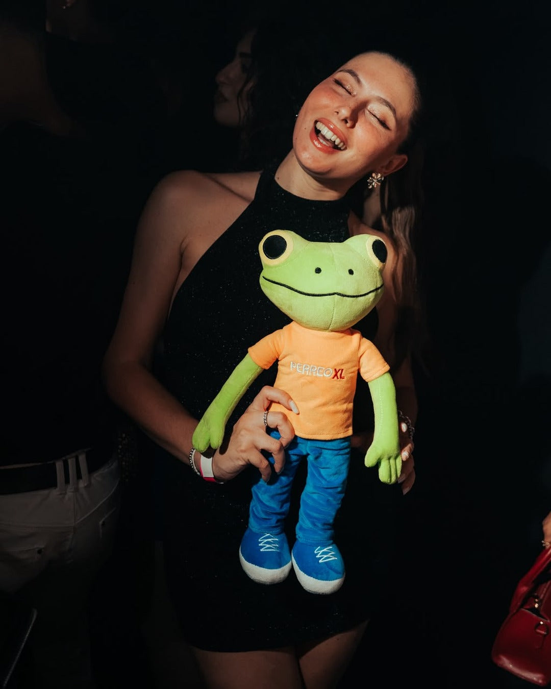 The PERREOXL frog at a PERREOXL party